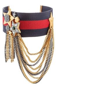 Steve Madden Star Pentagon Box Chain Choker.